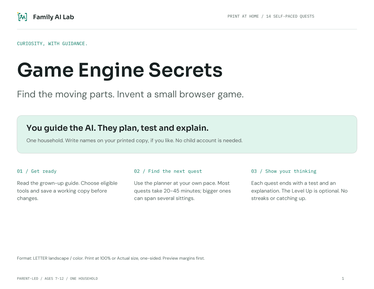 The cover page of the Game Engine Secrets kit